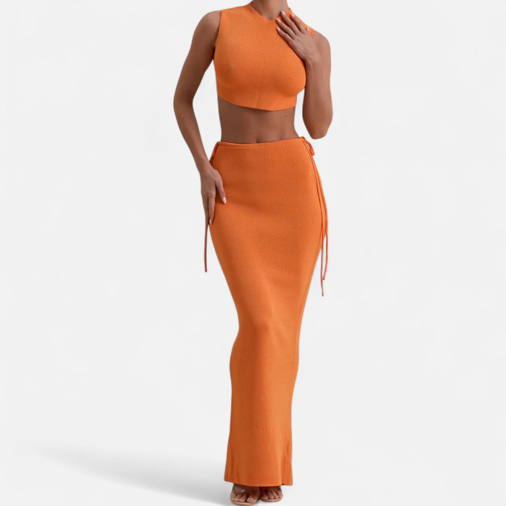 Eloura | Women’s Orange Co-Ord Set – Bold Simplicity, Effortless Harmony