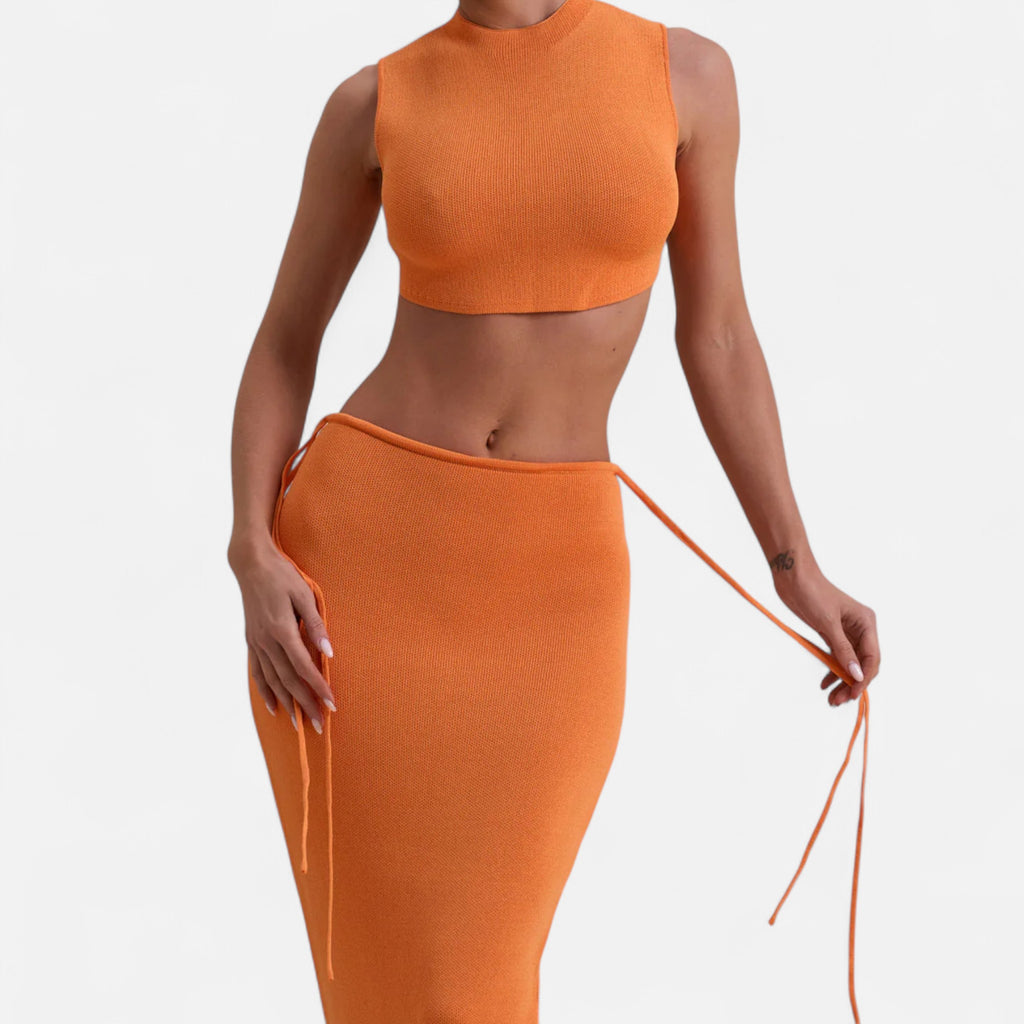 Eloura | Women’s Orange Co-Ord Set – Bold Simplicity, Effortless Harmony