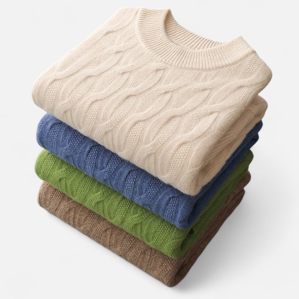 Eloura | Men’s Wool Sweater – Mid-Height Collar, Timeless Warmth