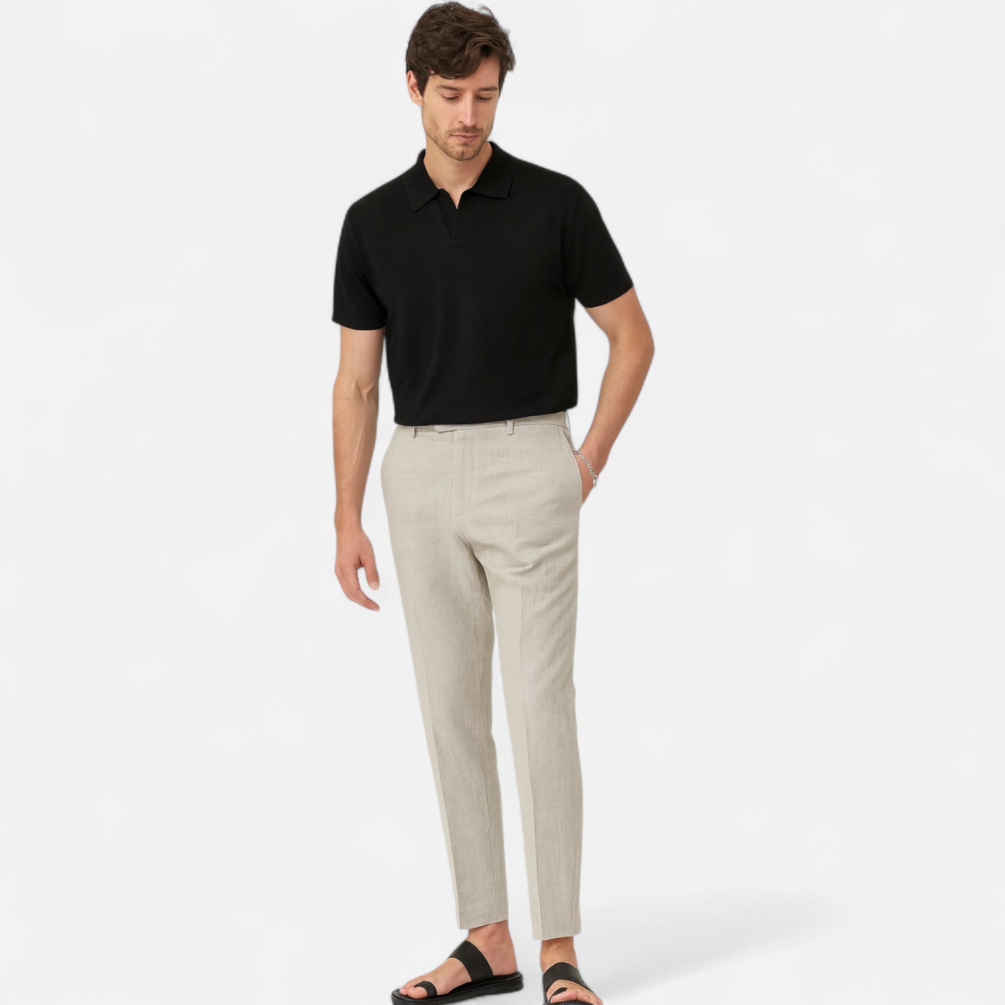 Eloura | Men’s Linen Trousers – Breathable Ease, Tailored Simplicity