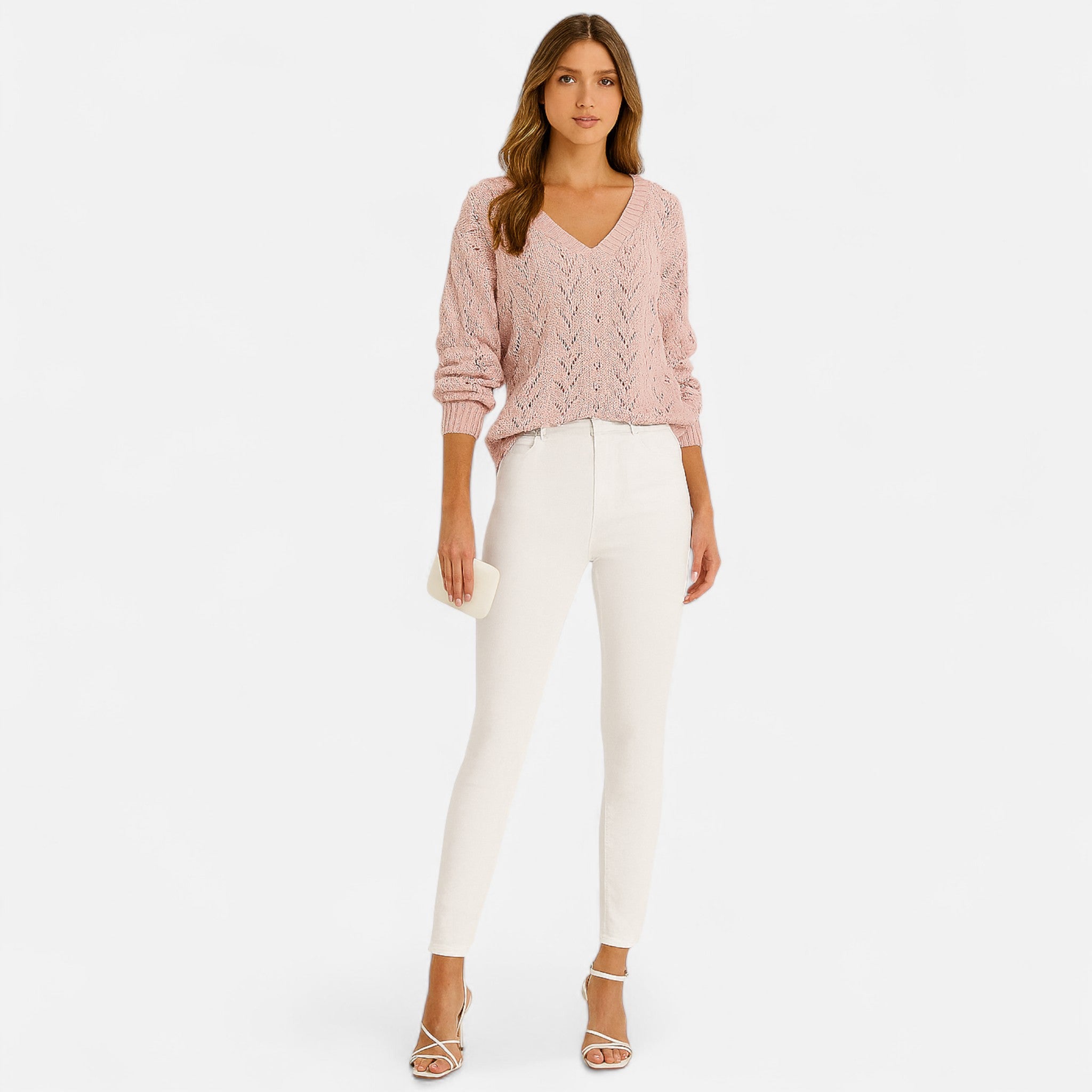 Eloura | Women’s Open-Knit Linen Top – Airy Texture, Effortless Refinement