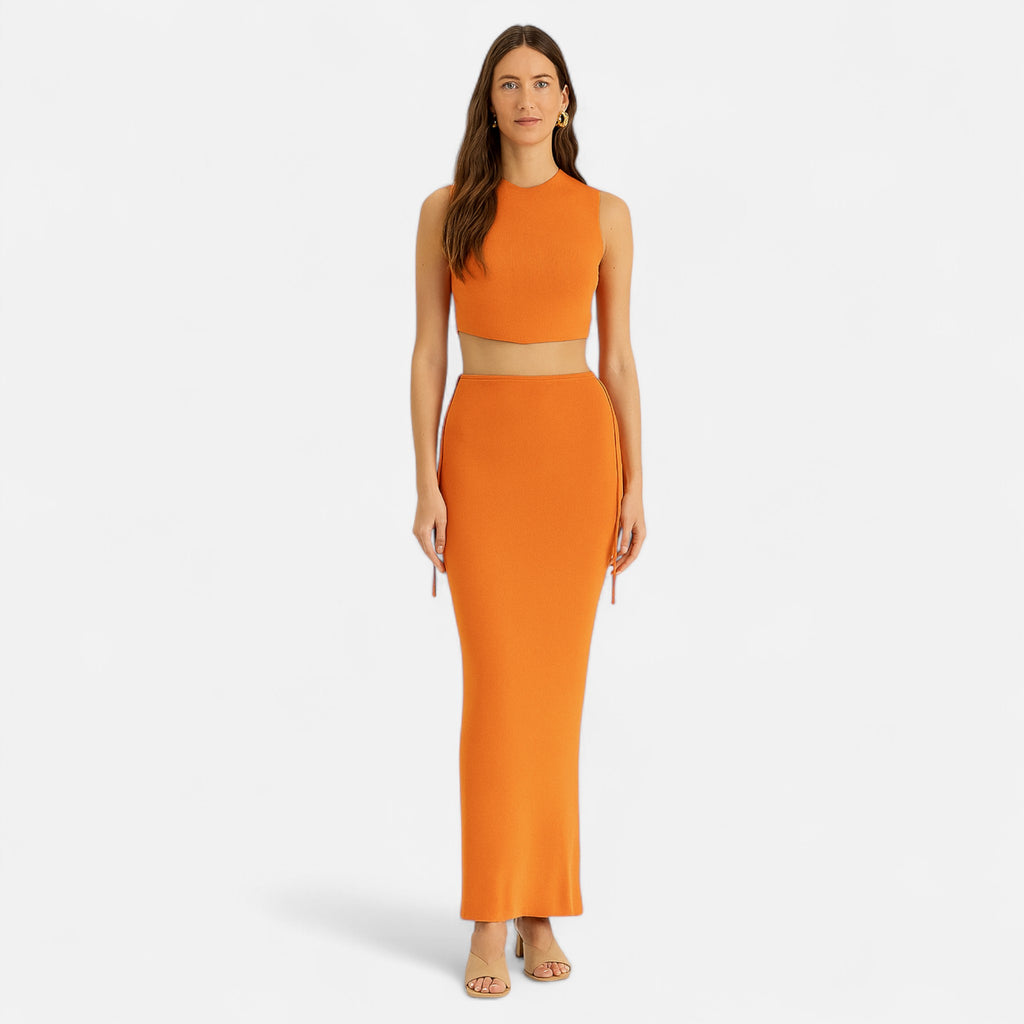 Eloura | Women’s Orange Co-Ord Set – Bold Simplicity, Effortless Harmony