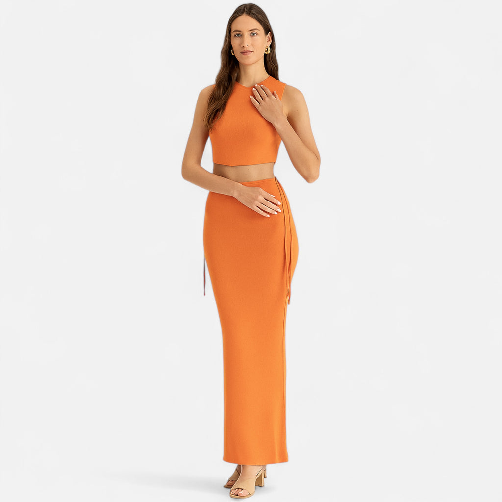 Eloura | Women’s Orange Co-Ord Set – Bold Simplicity, Effortless Harmony