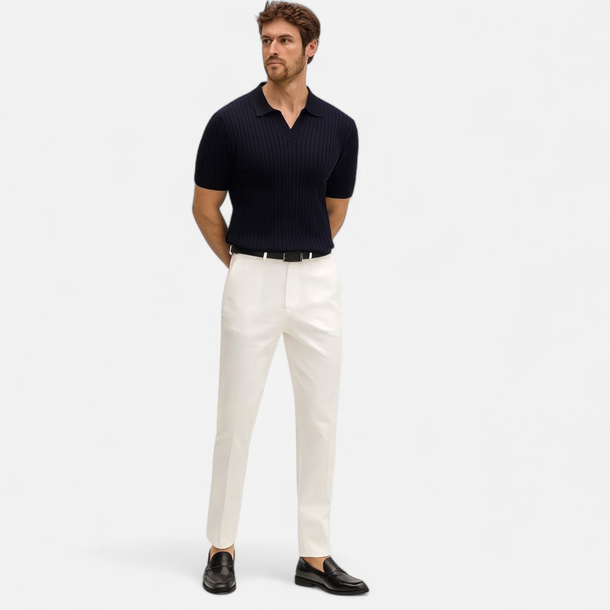 Eloura | Men’s Linen Polo – Relaxed Breathability, Modern Refinement