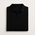 Eloura | Men’s Ribbed Knit Polo Shirt— Refined Texture, Effortless Class