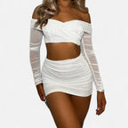 Eloura | Women’s Two-Piece Set – Sculpted Allure, Refined Sparkle