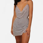 Eloura | Women’s Gold Patterned Dress – Subtle Opulence, Timeless Form