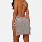 Eloura | Women’s Gold Patterned Dress – Subtle Opulence, Timeless Form