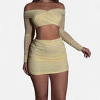 Eloura | Women’s Two-Piece Set – Sculpted Allure, Refined Sparkle