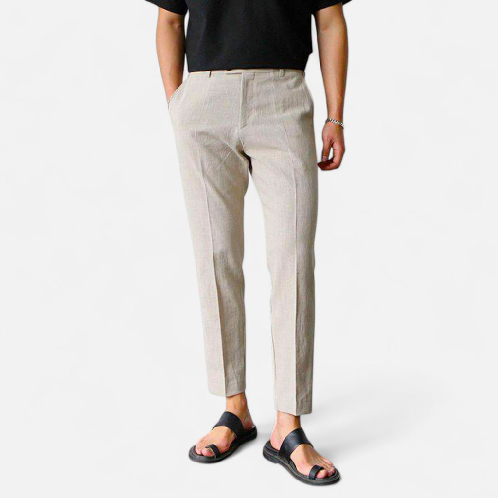 Eloura | Men’s Linen Trousers – Breathable Ease, Tailored Simplicity