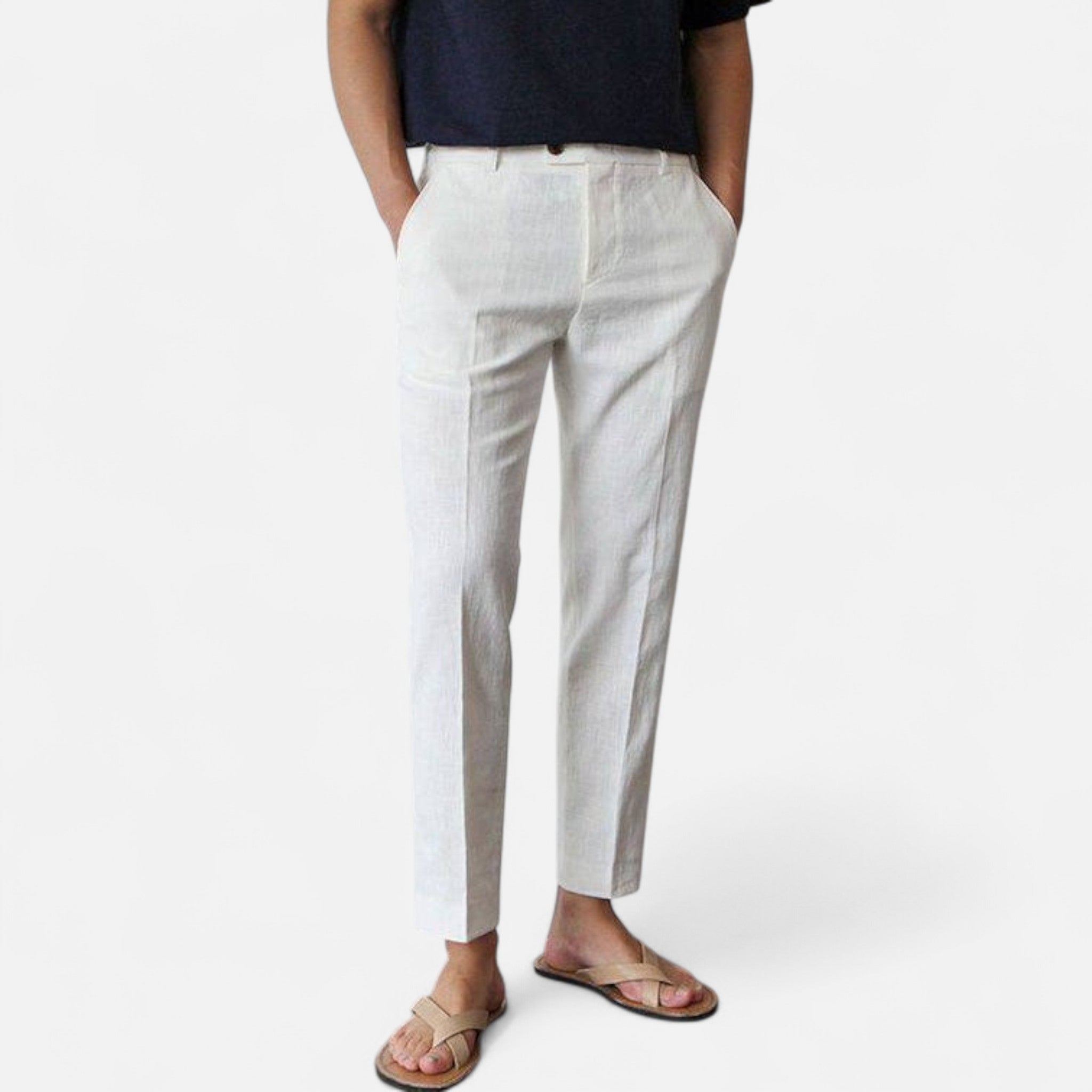 Eloura | Men’s Linen Trousers – Breathable Ease, Tailored Simplicity