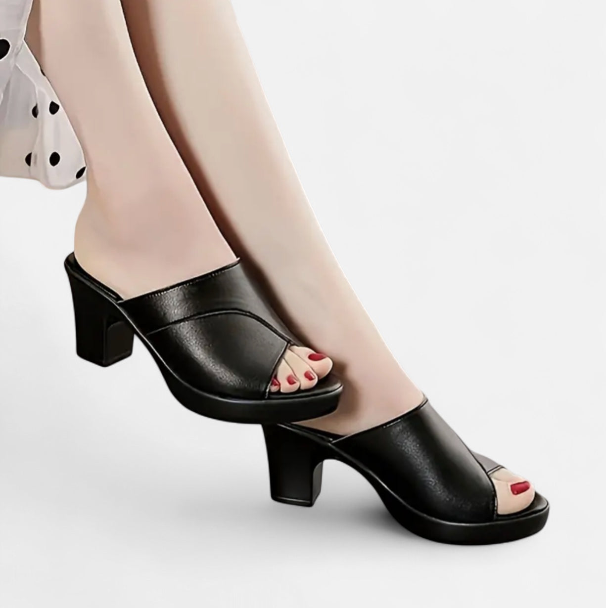 Eloura | Women's Black Mule Heels