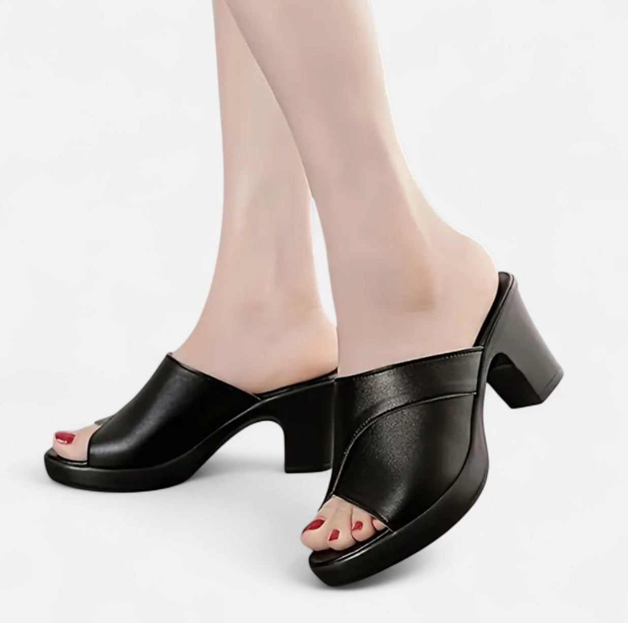 Eloura | Women's Black Mule Heels