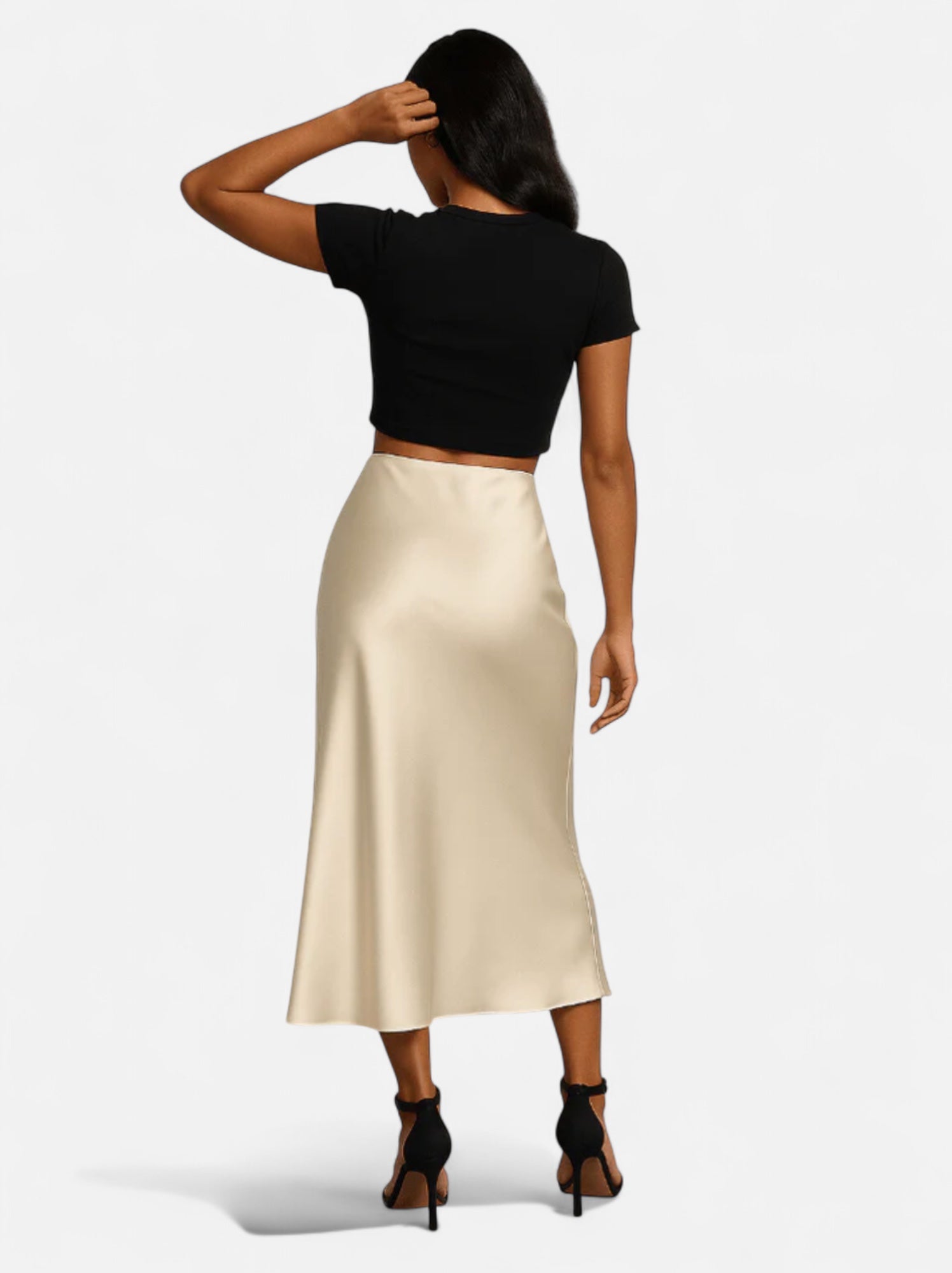 Eloura | Women's Satin High Waist Elegant Skirt