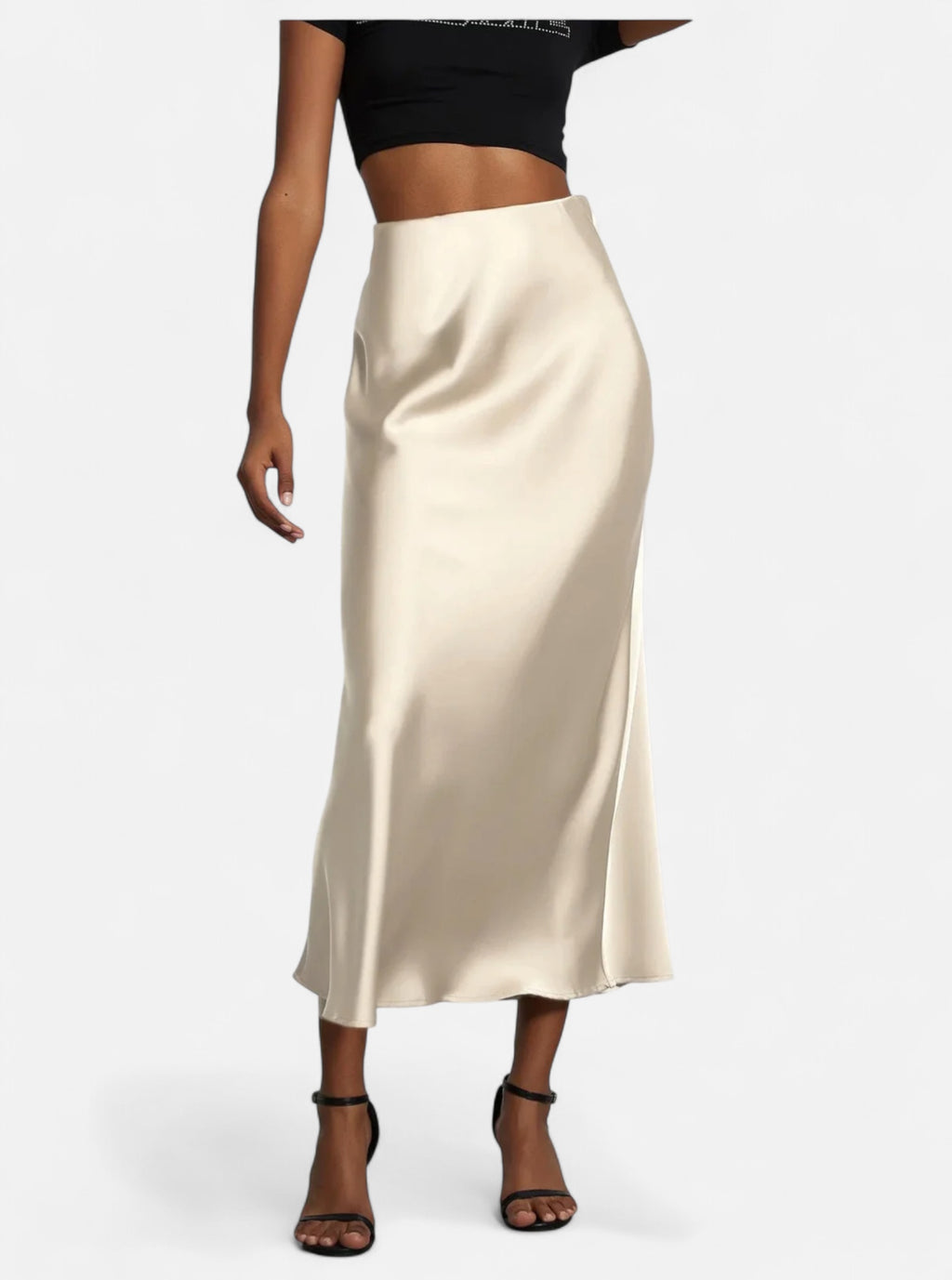 Eloura | Women's Satin High Waist Elegant Skirt