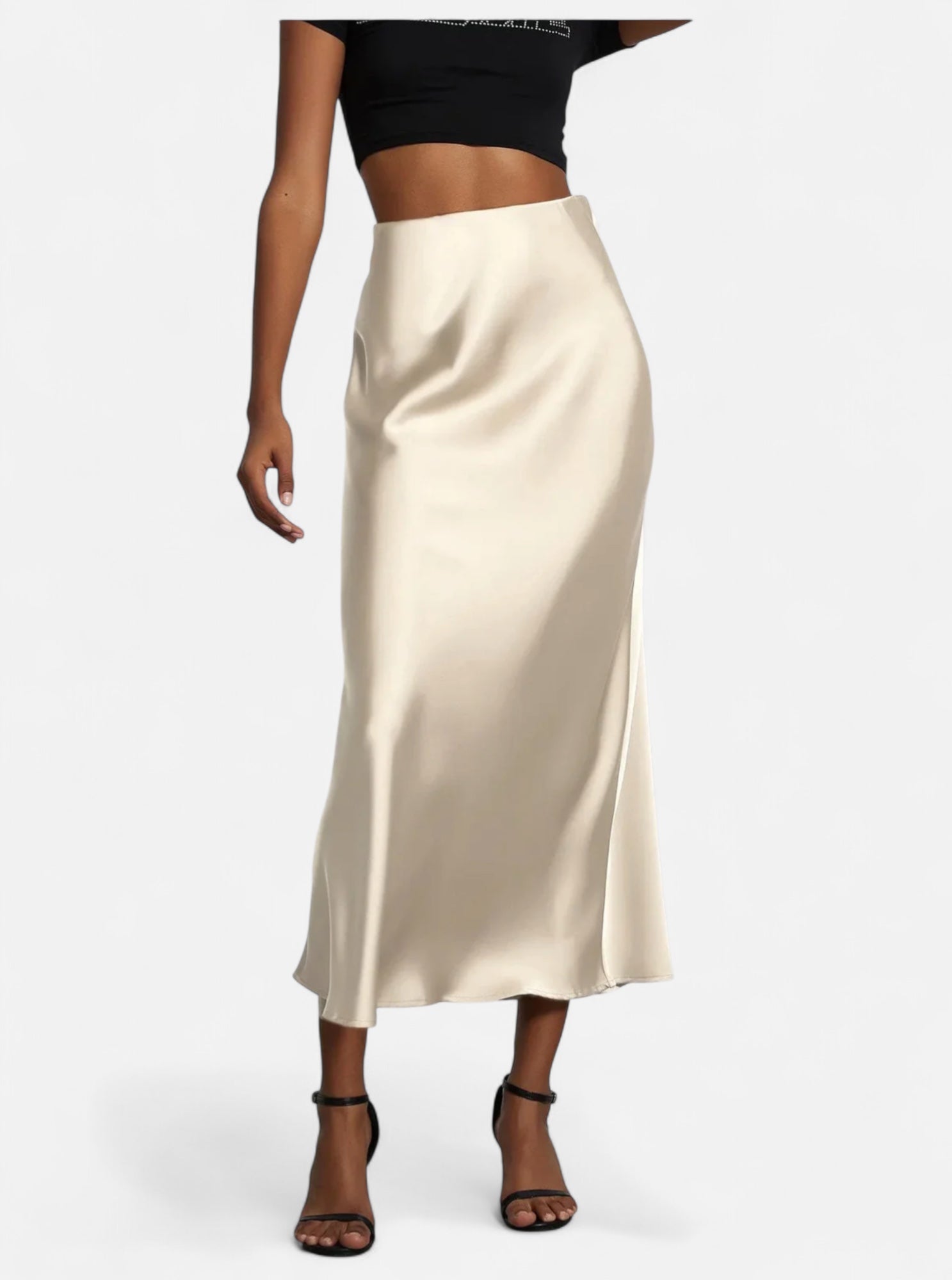 Eloura | Women's Satin High Waist Elegant Skirt