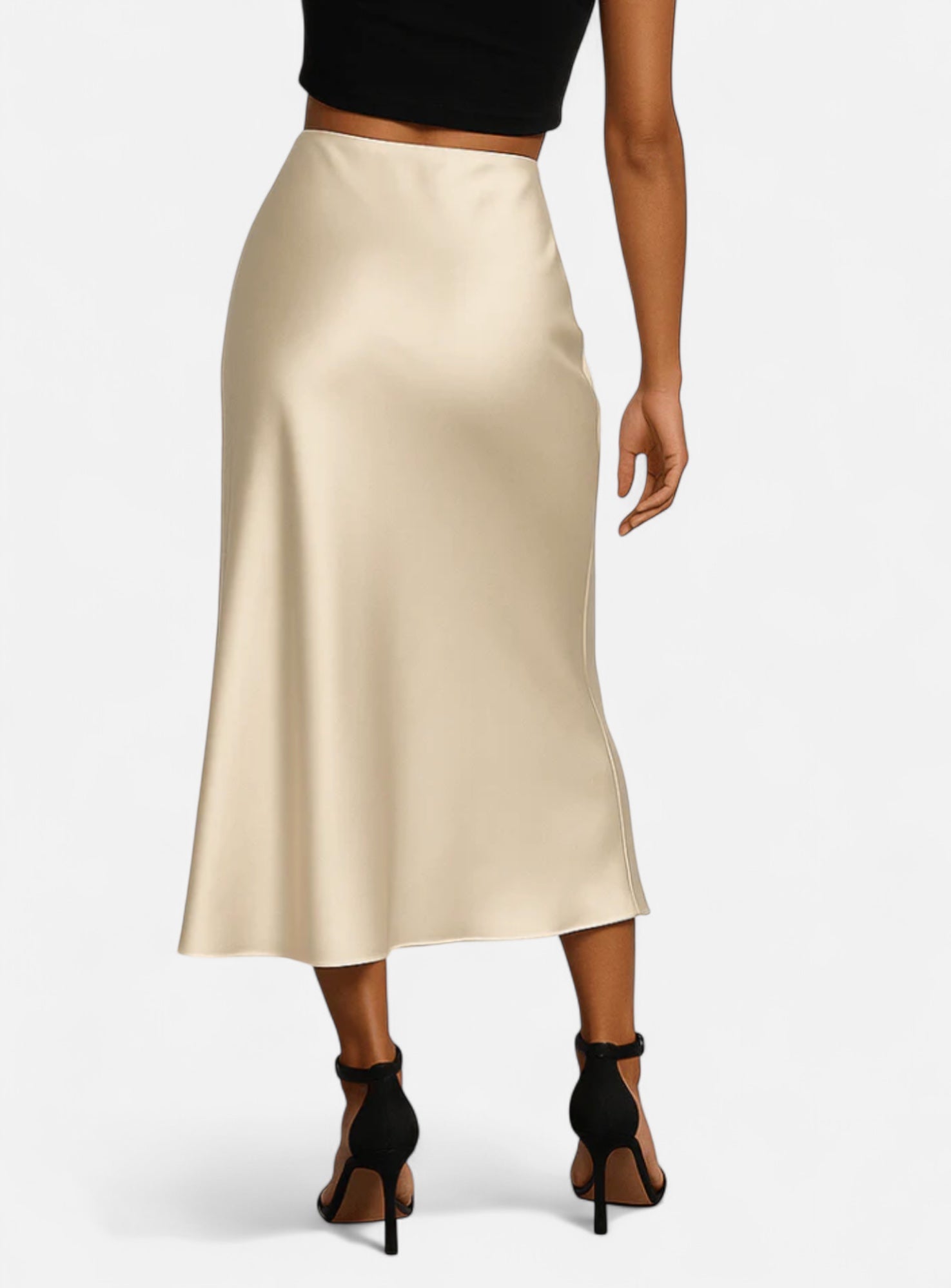 Eloura | Women's Satin High Waist Elegant Skirt