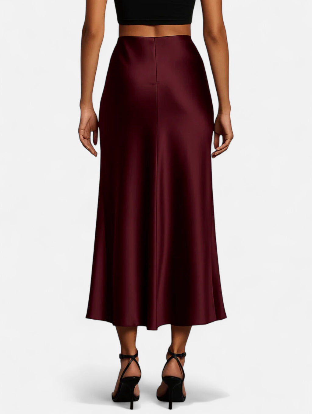Eloura | Women's Satin High Waist Elegant Skirt