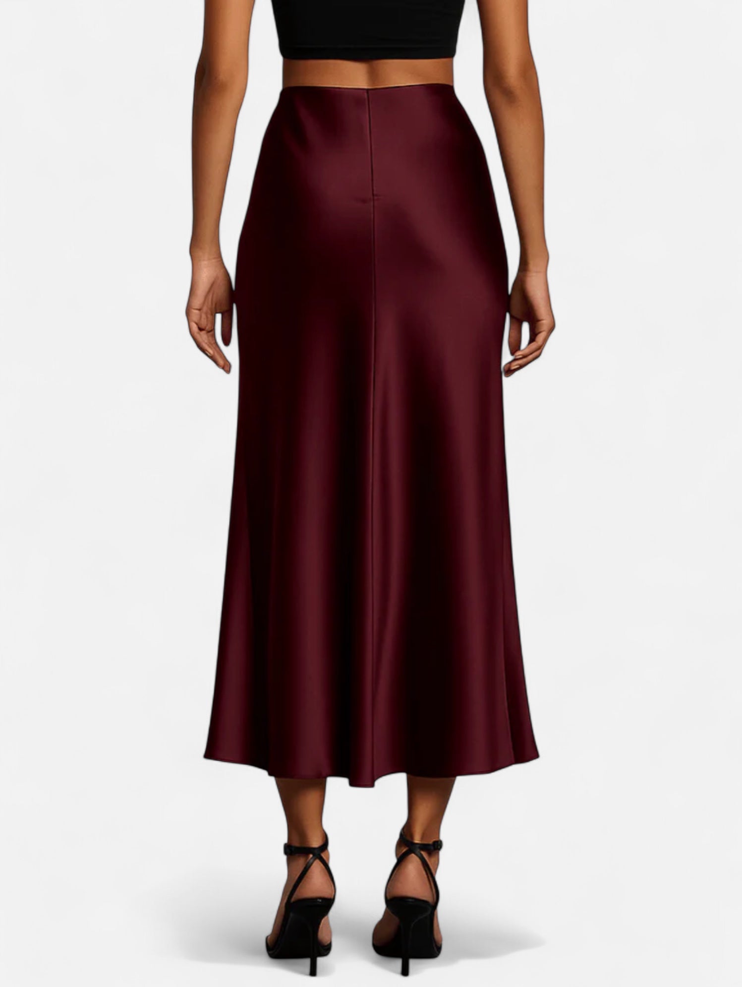 Eloura | Women's Satin High Waist Elegant Skirt