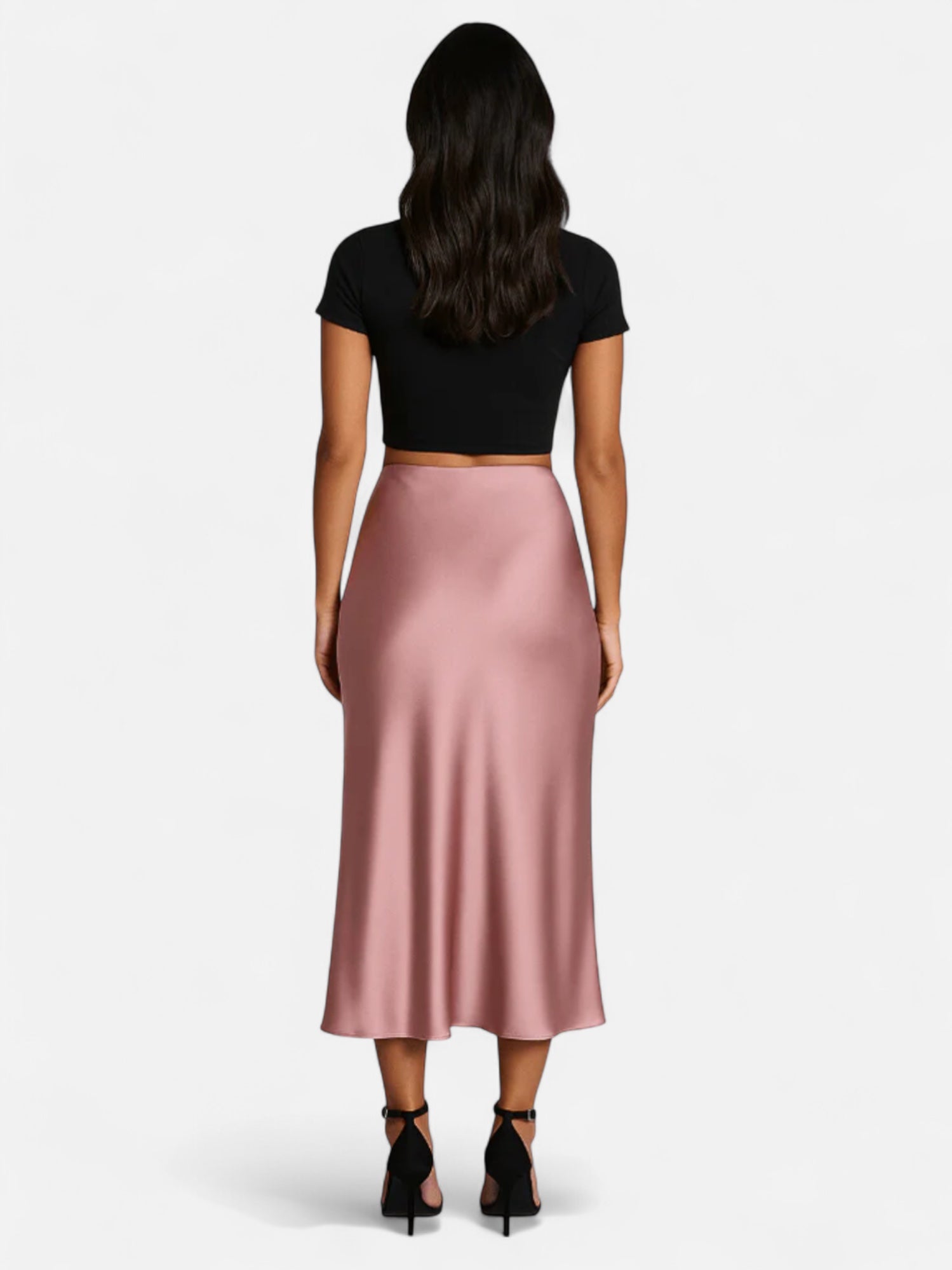 Eloura | Women's Satin High Waist Elegant Skirt
