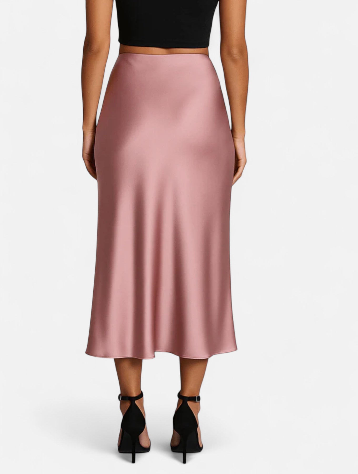 Eloura | Women's Satin High Waist Elegant Skirt