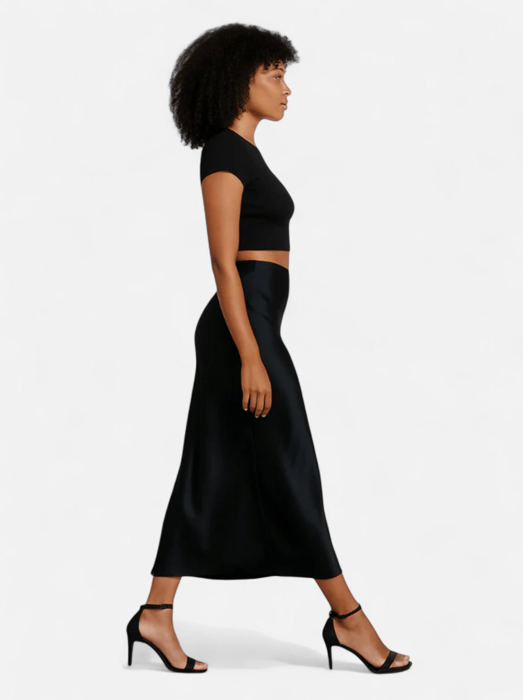 Eloura | Women's Satin High Waist Elegant Skirt