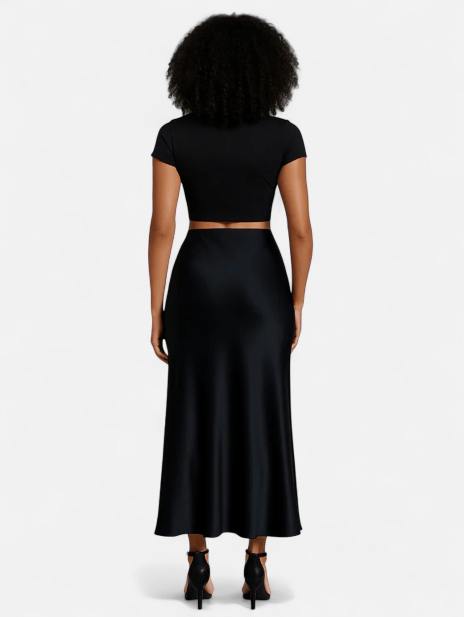 Eloura | Women's Satin High Waist Elegant Skirt