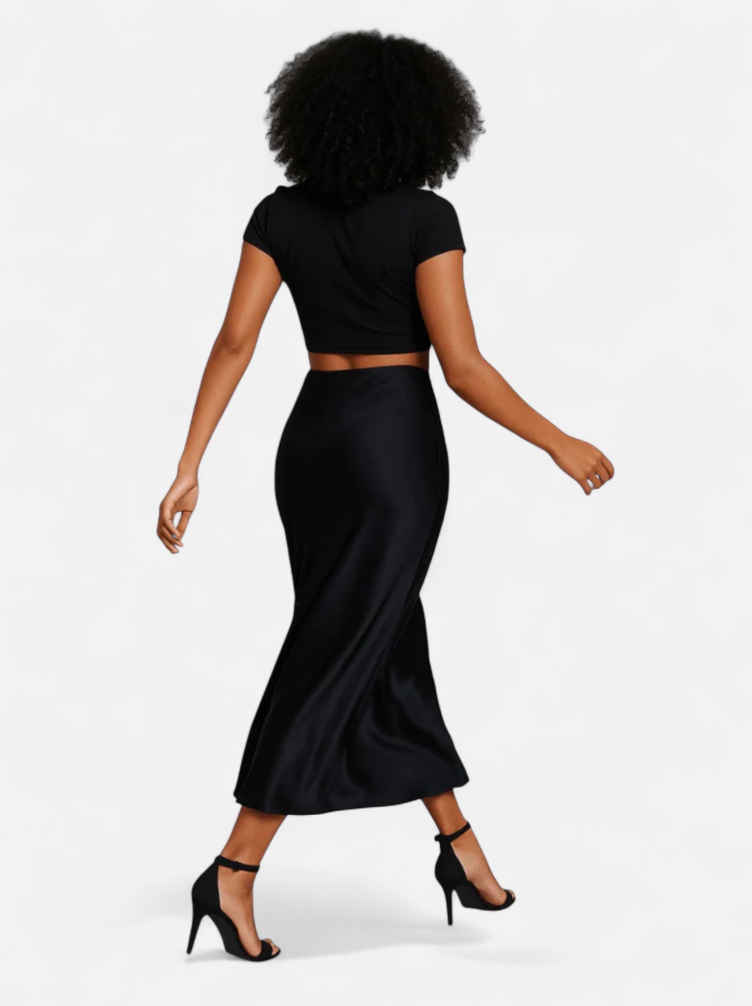 Eloura | Women's Satin High Waist Elegant Skirt