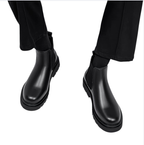 Eloura | Men’s Urban Leather Chelsea Boots — Midnight Black