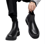 Eloura | Men’s Urban Leather Chelsea Boots — Midnight Black