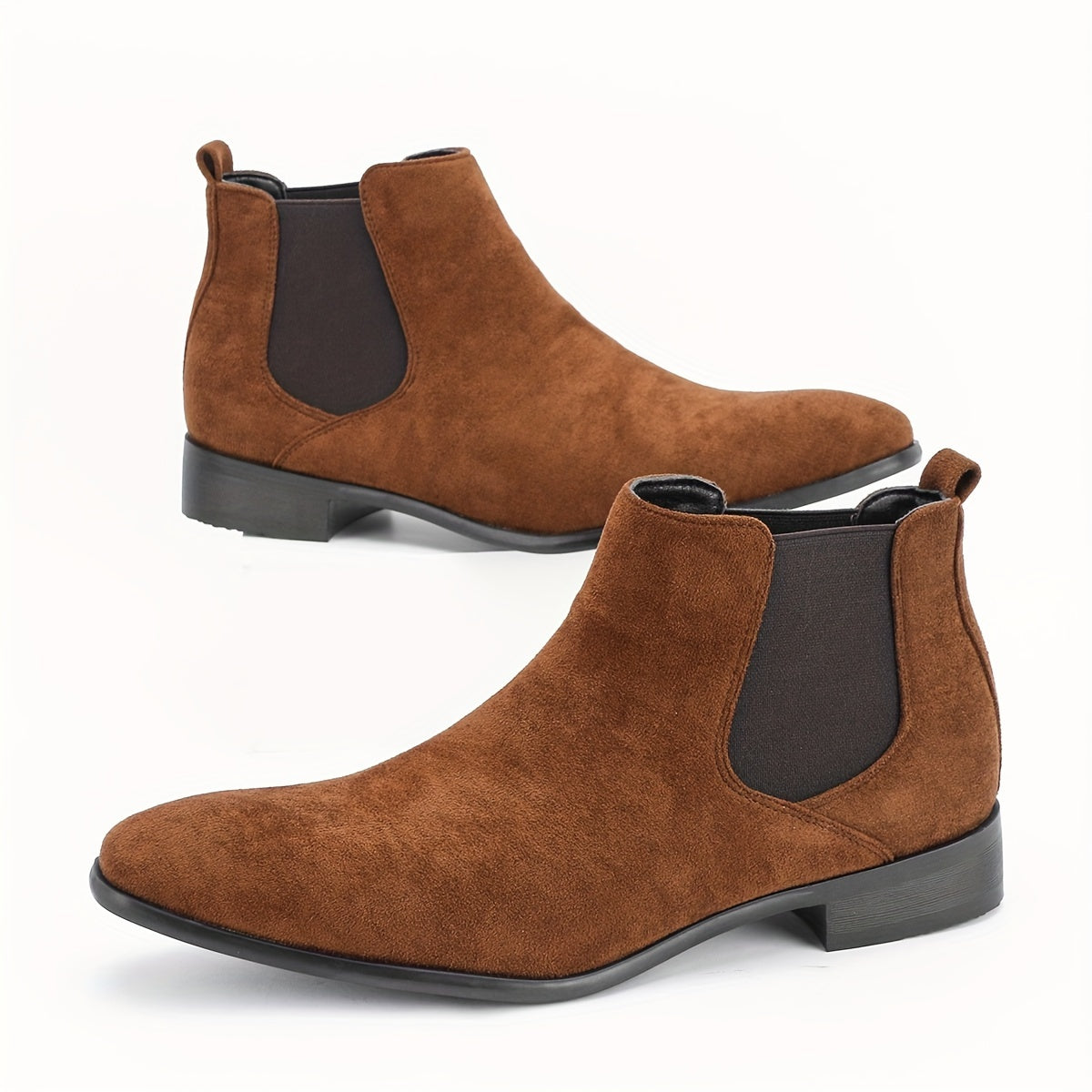 Eloura | Men’s Suede Chelsea Boots – Sandstone Edition