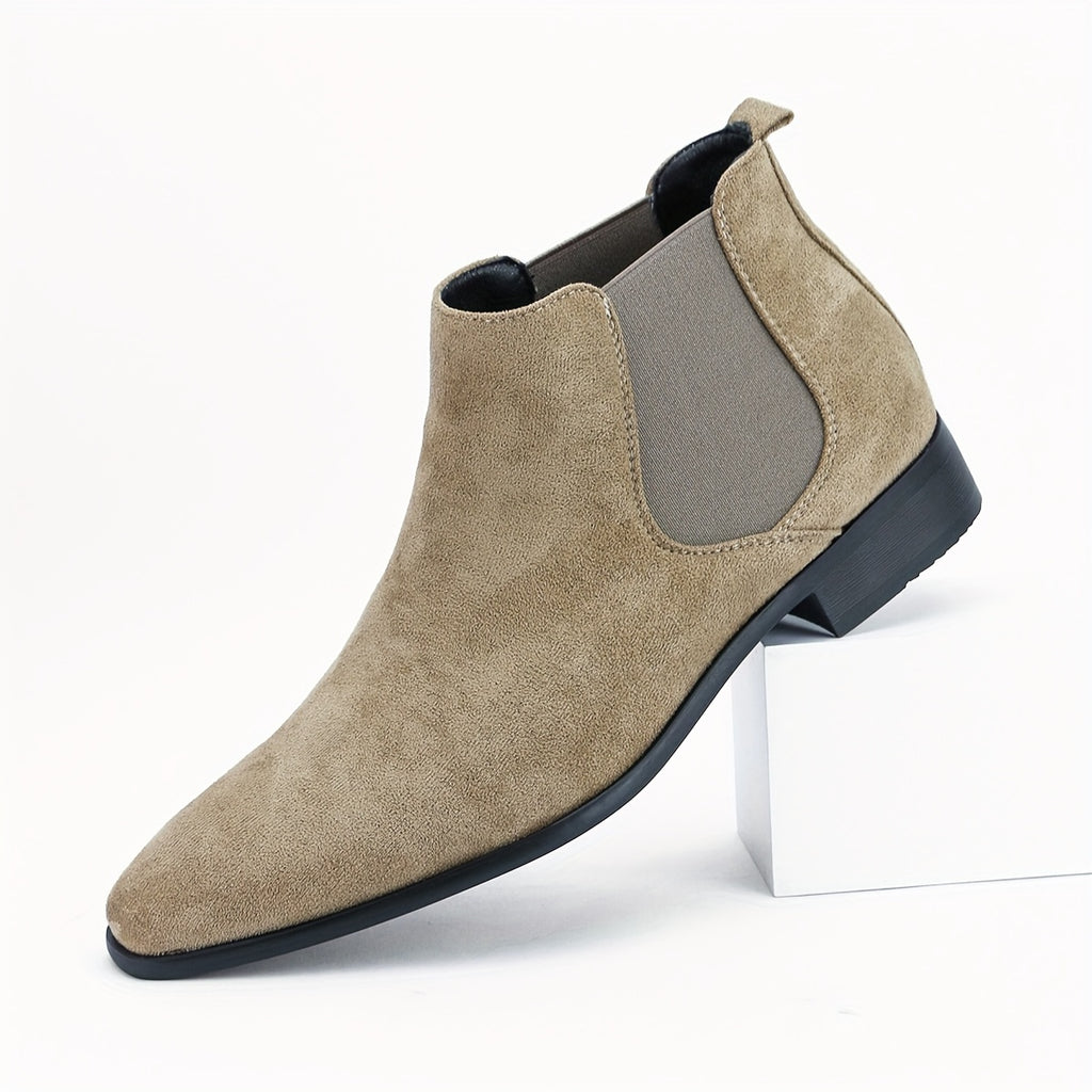 Eloura | Men’s Suede Chelsea Boots – Sandstone Edition