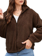 Eloura | Women’s Cozy Zip-Up Fleece Jacket – Warm, Soft & Everyday Essential