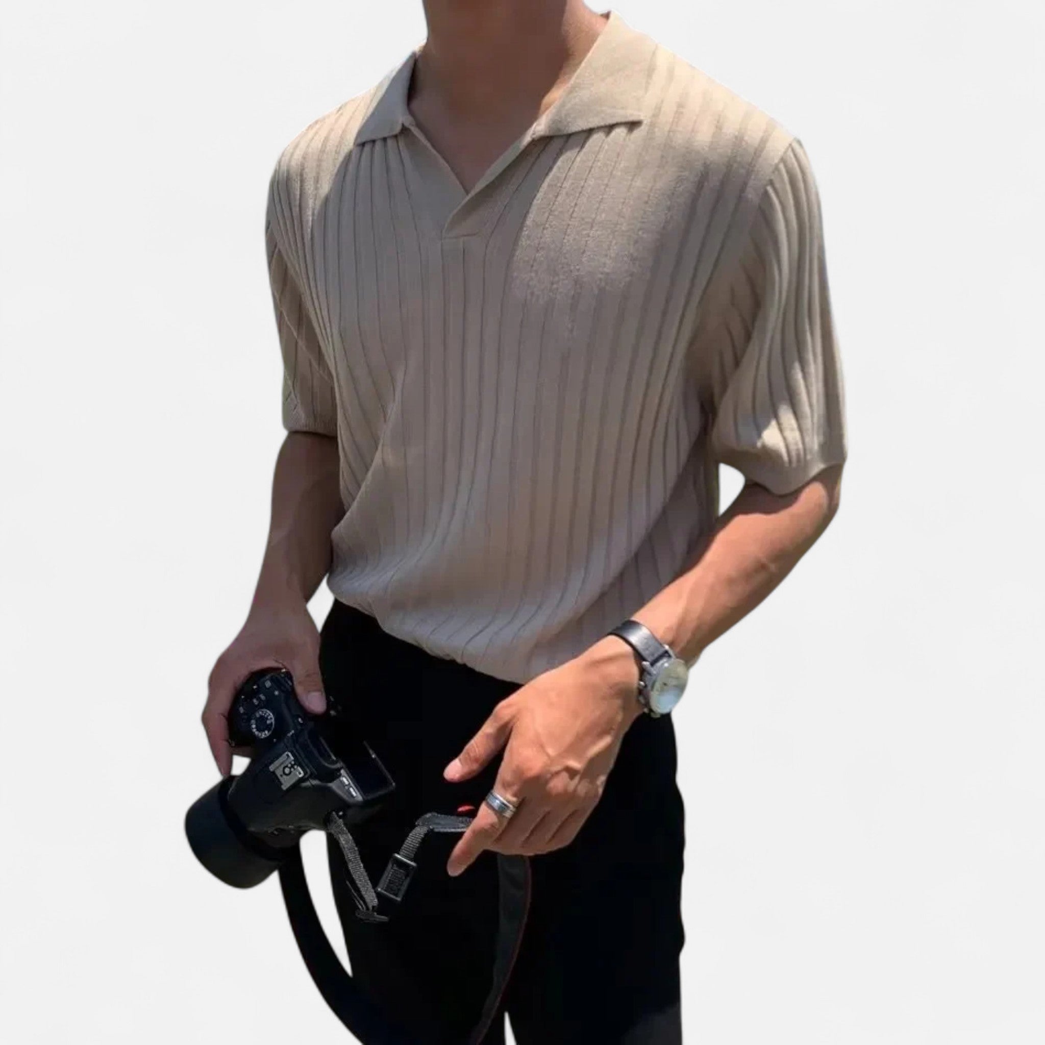 Eloura | Men’s Linen Polo – Relaxed Breathability, Modern Refinement