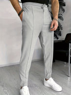 Eloura | Men’s Textured Slim-Fit Drawstring Trousers — Minimal, Refined & Effortlessly Modern