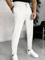 Eloura | Men’s Textured Slim-Fit Drawstring Trousers — Minimal, Refined & Effortlessly Modern