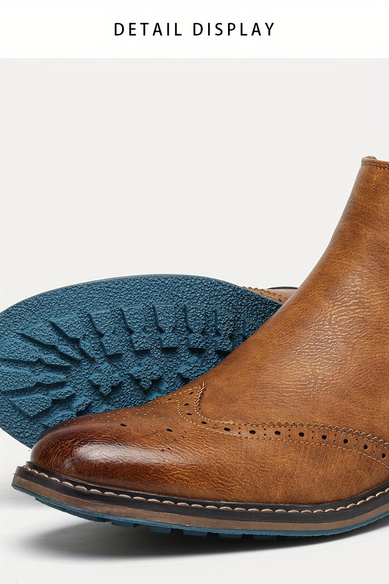 Eloura | Men’s Brogue Chelsea Boots – Classic Craft, Modern Edge