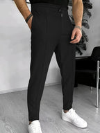 Eloura | Men’s Textured Slim-Fit Drawstring Trousers — Minimal, Refined & Effortlessly Modern
