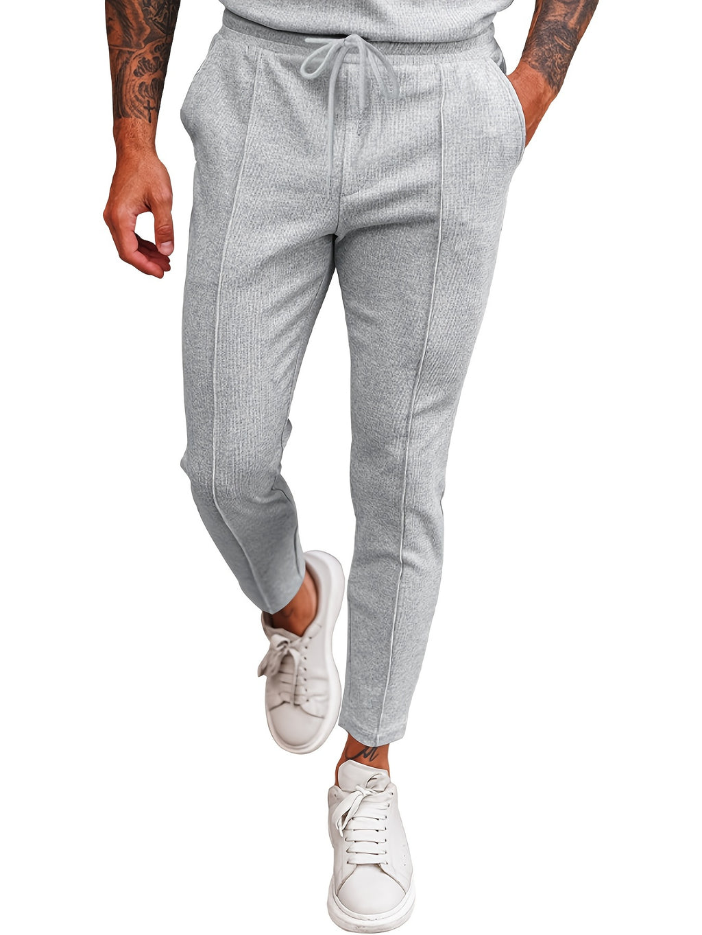 Eloura | Men’s Textured Slim-Fit Drawstring Joggers— Minimal, Refined & Effortlessly Modern