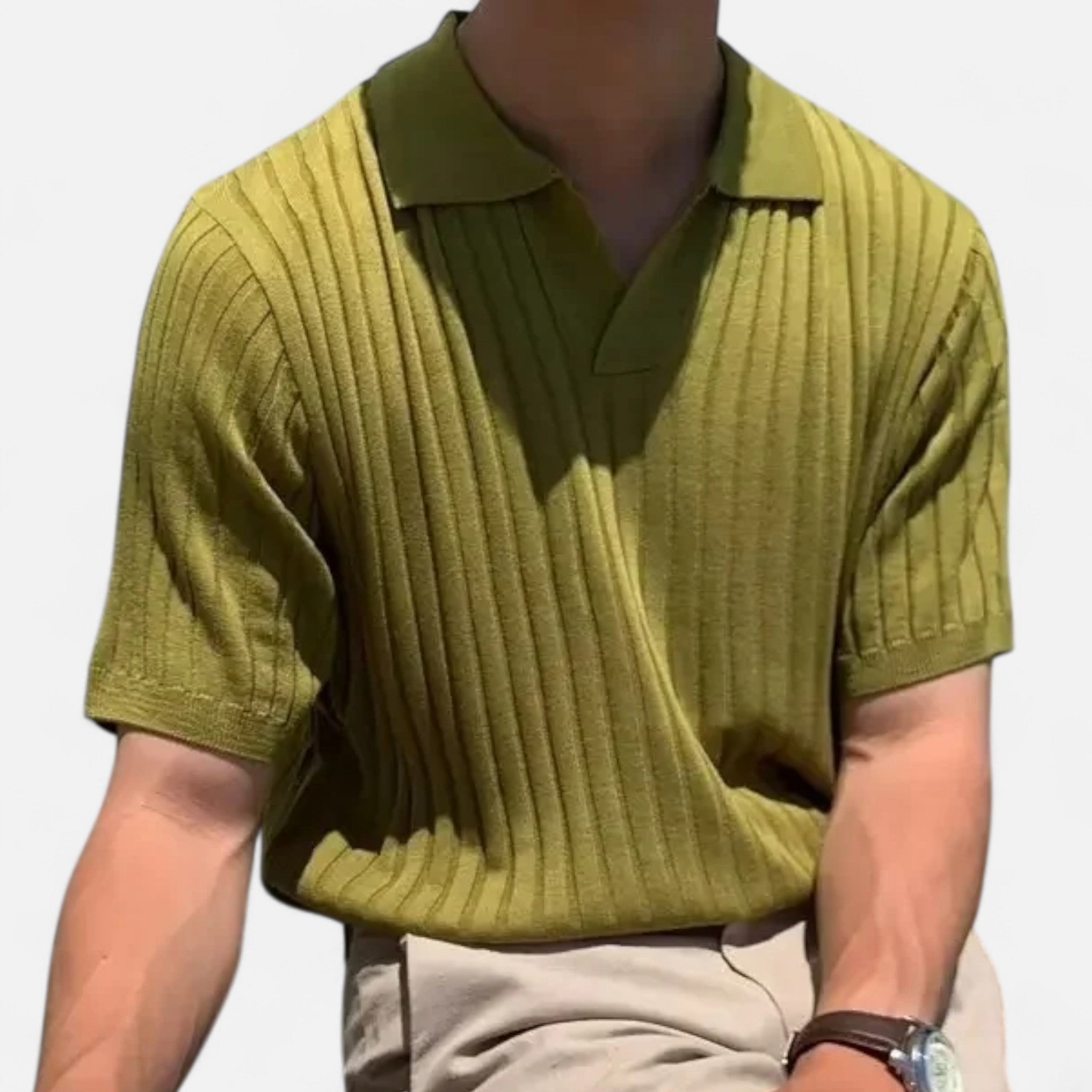 Eloura | Men’s Linen Polo – Relaxed Breathability, Modern Refinement