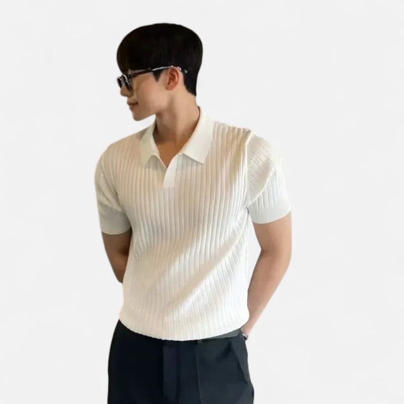 Eloura | Men's Linen Short Sleeves Polo