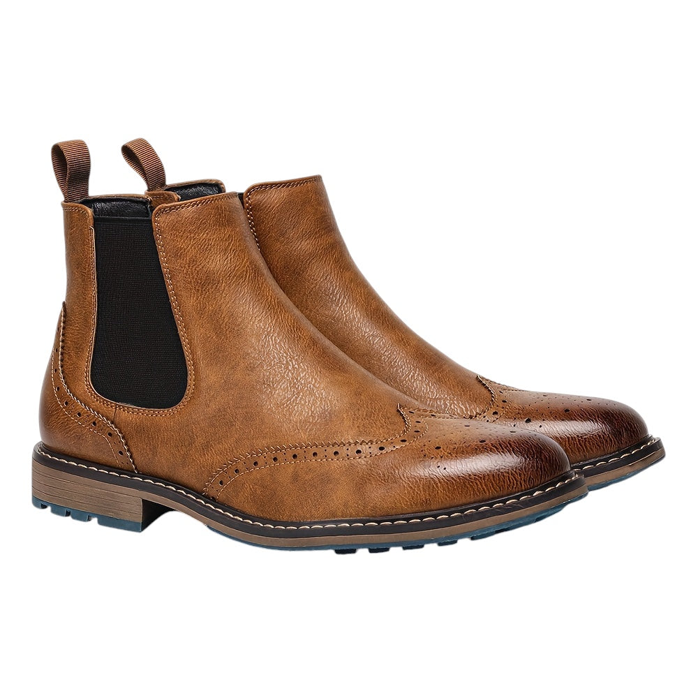 Eloura | Men’s Brogue Chelsea Boots – Classic Craft, Modern Edge