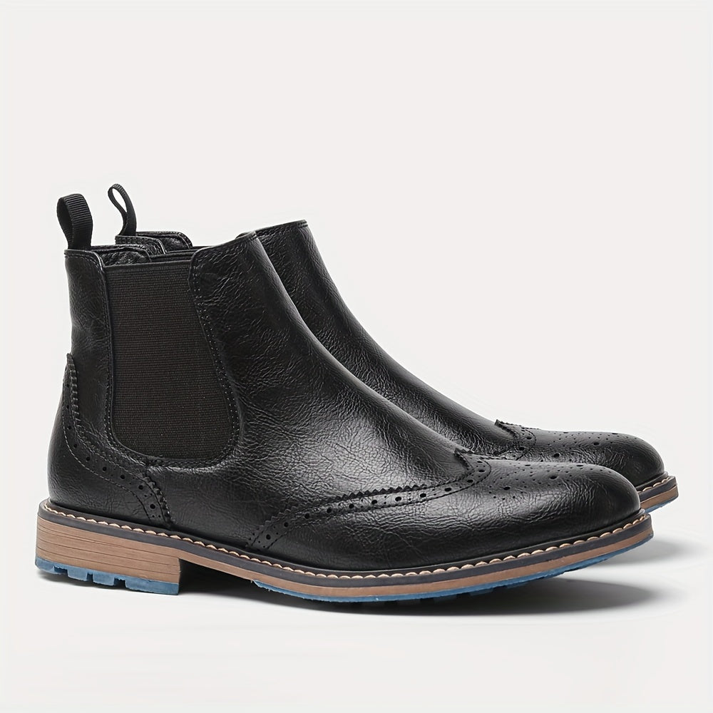 Eloura | Men’s Brogue Chelsea Boots – Classic Craft, Modern Edge