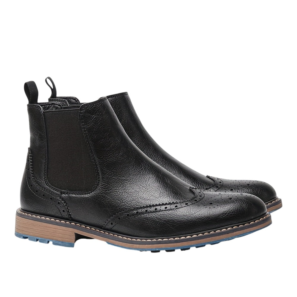 Eloura | Men’s Brogue Chelsea Boots – Classic Craft, Modern Edge