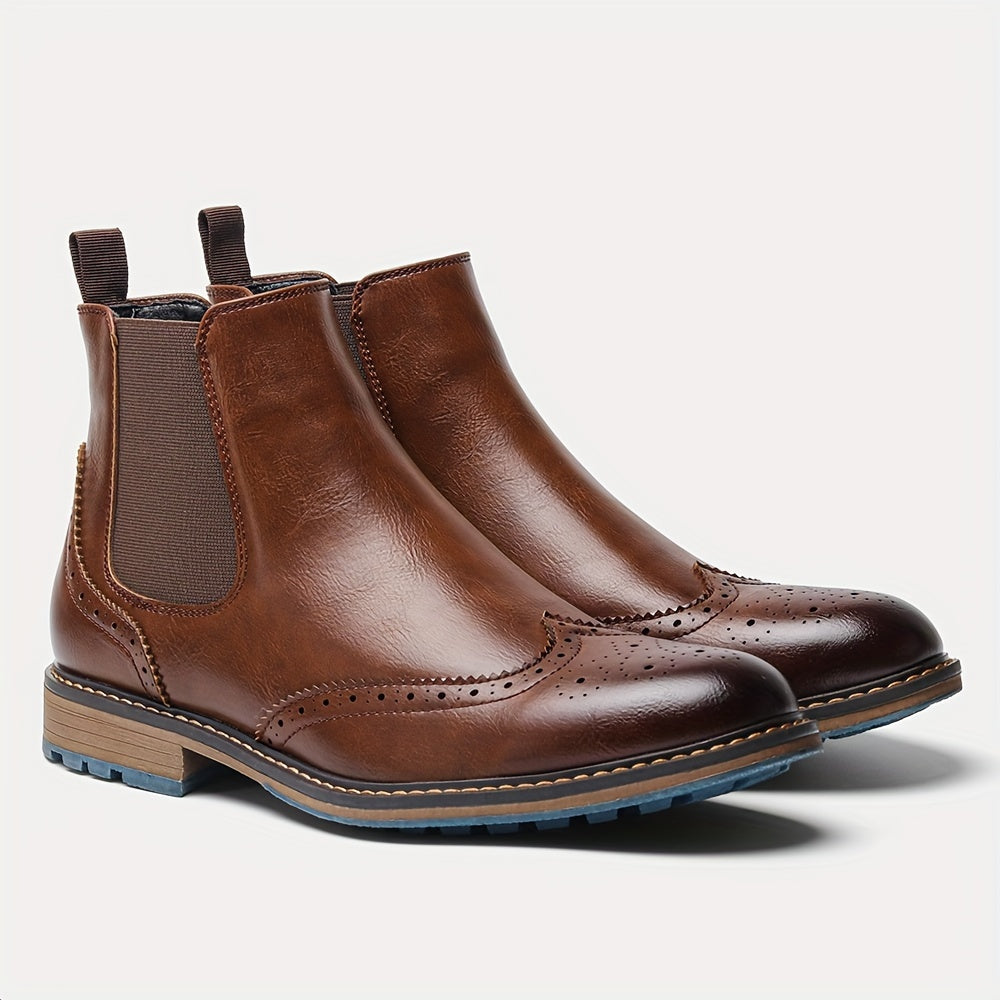 Eloura | Men’s Brogue Chelsea Boots – Classic Craft, Modern Edge