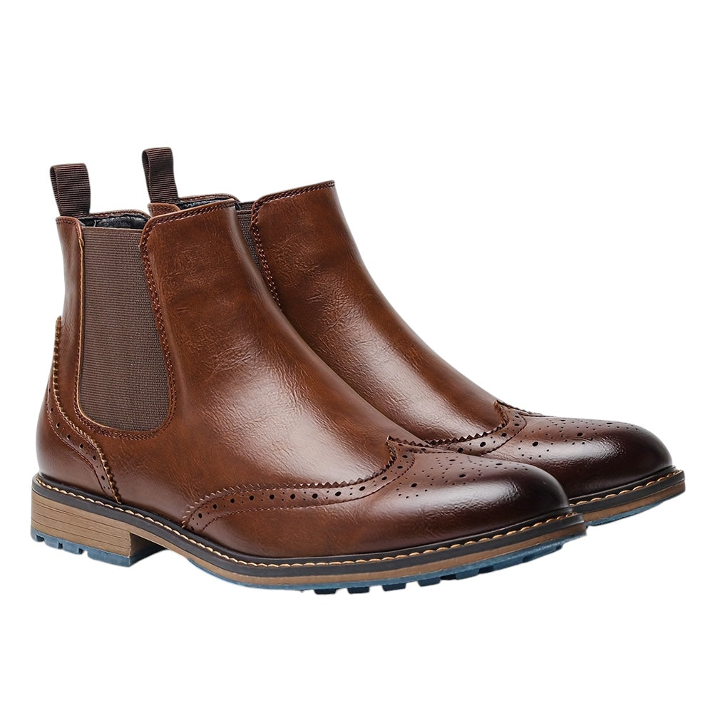 Eloura | Men’s Brogue Chelsea Boots – Classic Craft, Modern Edge