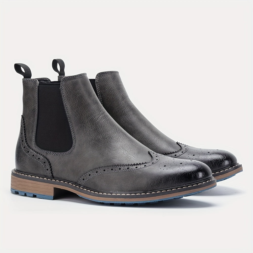 Eloura | Men’s Brogue Chelsea Boots – Classic Craft, Modern Edge