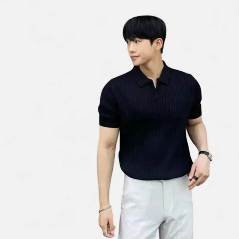 Eloura | Men's Linen Short Sleeves Polo
