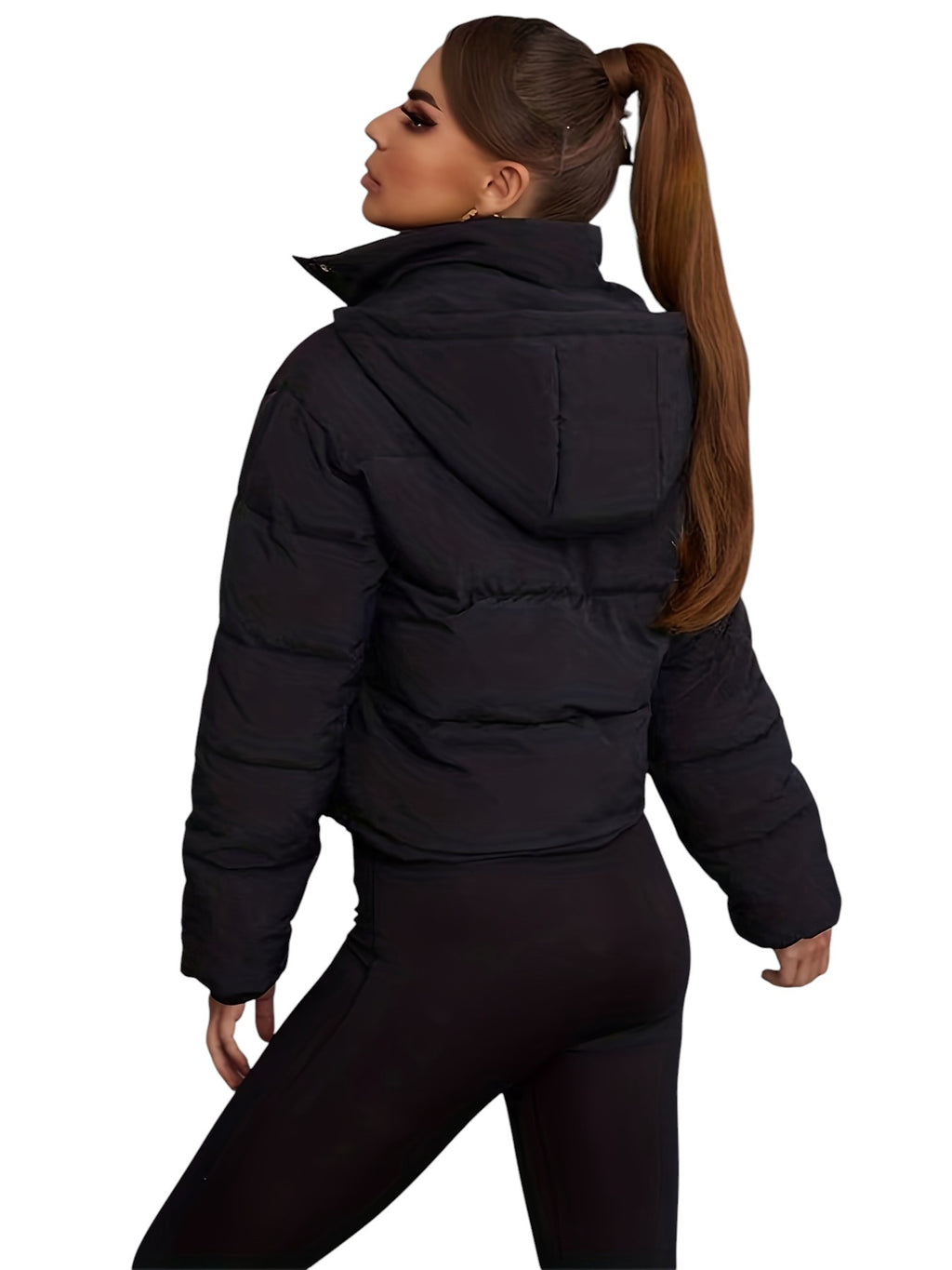 Eloura | Women’s Cropped Puffer Coat – Sporty, Sleek & Winter-Ready