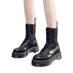 Eloura | Women’s Platform Black Leather Boots – Bold, Modern & Everyday Fierce